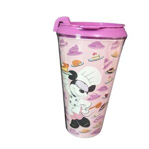 Taste Your Way Around The World Epcot Travel Tumbler‎ Minnie Chef 2019 Pink 16oz